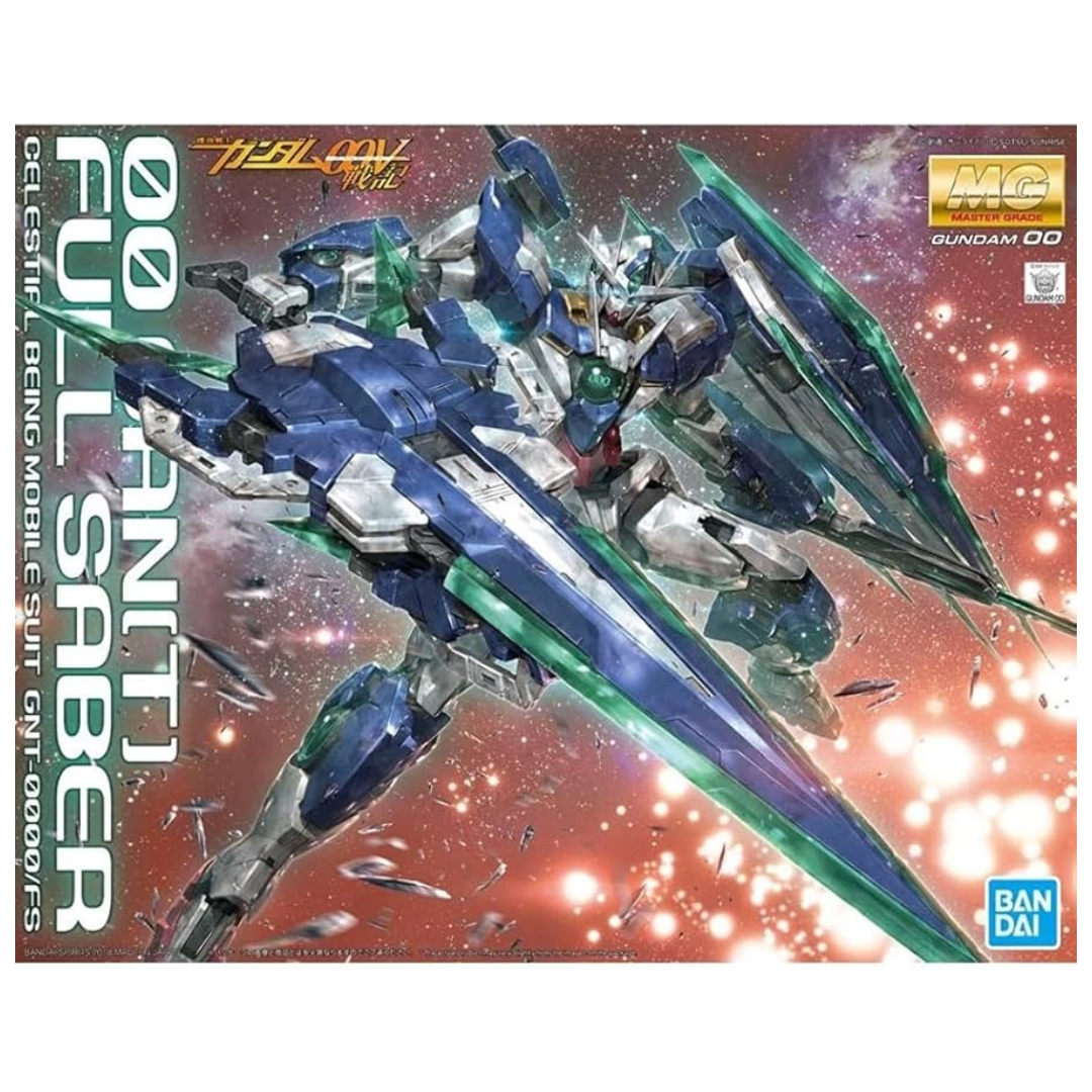 Bandai MG 00 QAN(T) Full Saber from Gundam 00V with detailed inner frame, articulated components, and massive weapons for ultimate Gunpla builds.