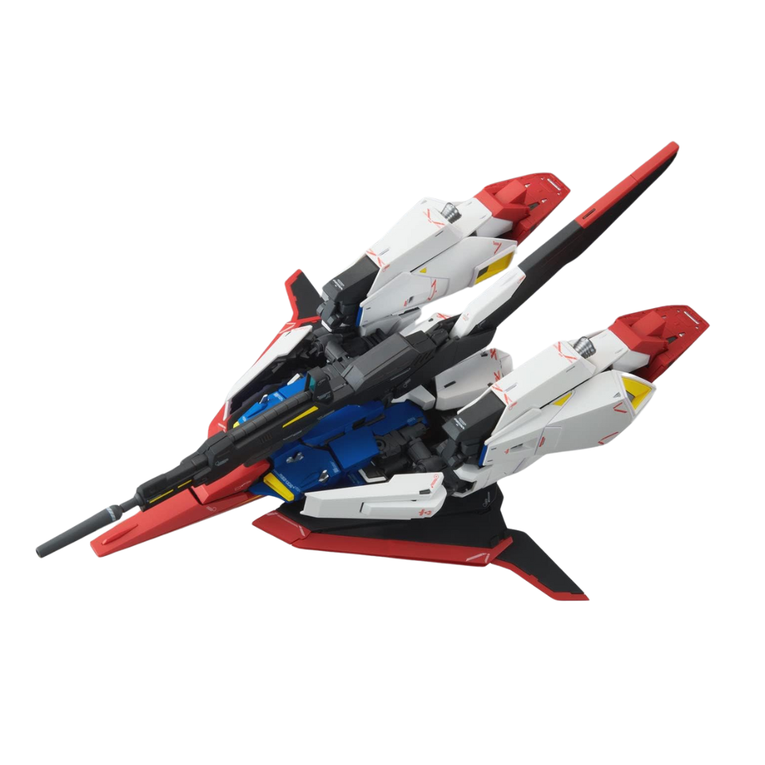 Bandai MG Zeta Gundam Ver. Ka model kit featuring transformable Wave Rider mode, articulated frame, and signature beam rifle from Mobile Suit Zeta Gundam.