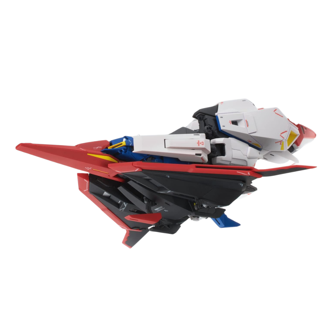 Bandai MG Zeta Gundam Ver. Ka model kit featuring transformable Wave Rider mode, articulated frame, and signature beam rifle from Mobile Suit Zeta Gundam.