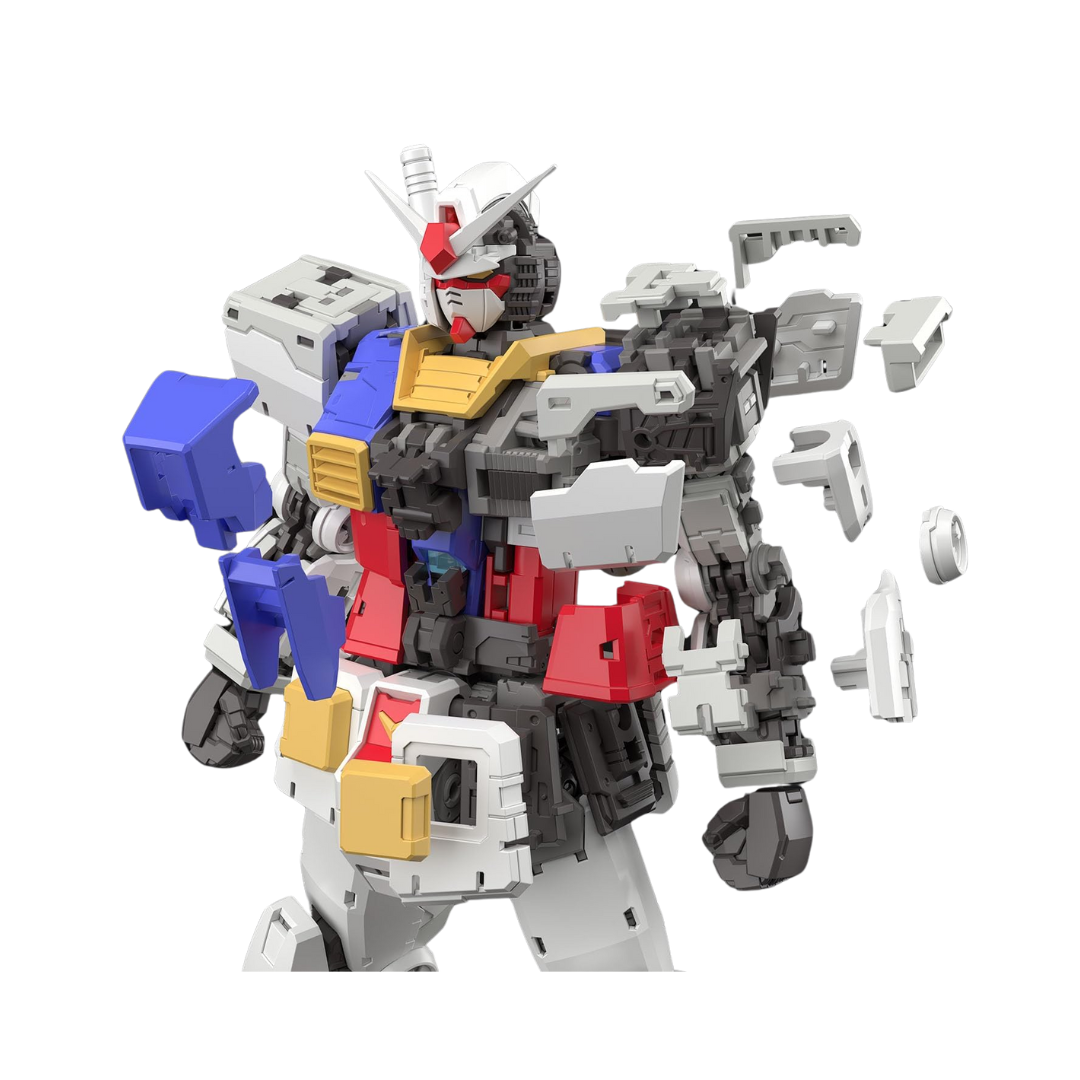 Bandai RG RX-78-2 Gundam Ver. 2.0 model kit, highly detailed real-grade Gunpla with advanced articulation, beam rifle, shield, and beam sabers.