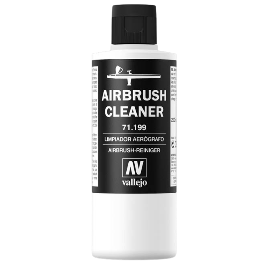 Vallejo Auxiliary Airbrush Cleaner 200ml for miniature painting and airbrush maintenance