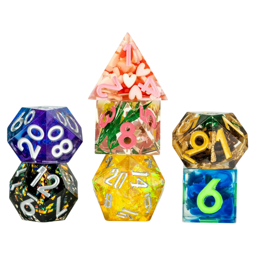 FanRoll Mystery Misfit Sharp Edge Resin Dice Set