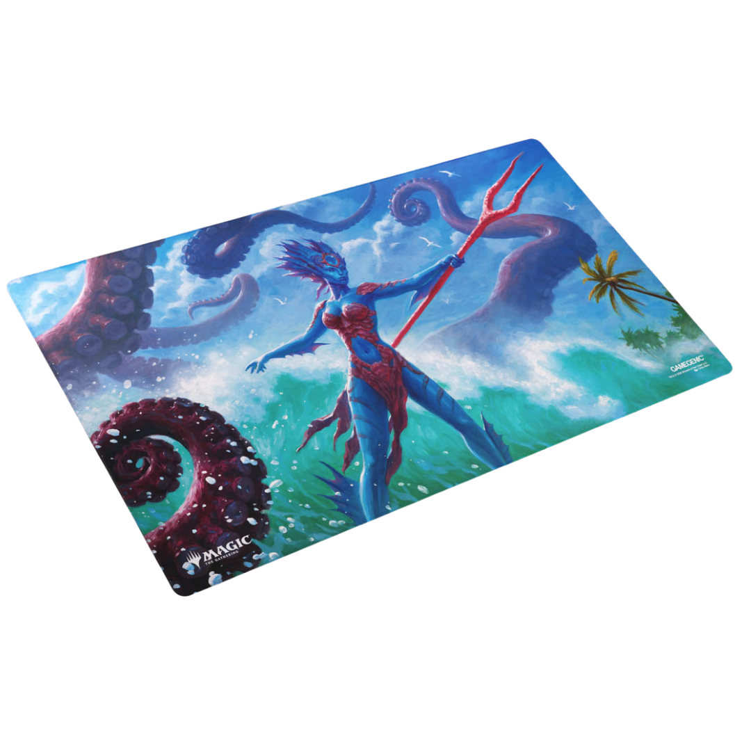 Gamegenic MTG Reality Fracture double-sided Kiora of Salt and Sand and Kiora of Fire and Ashes playmat
