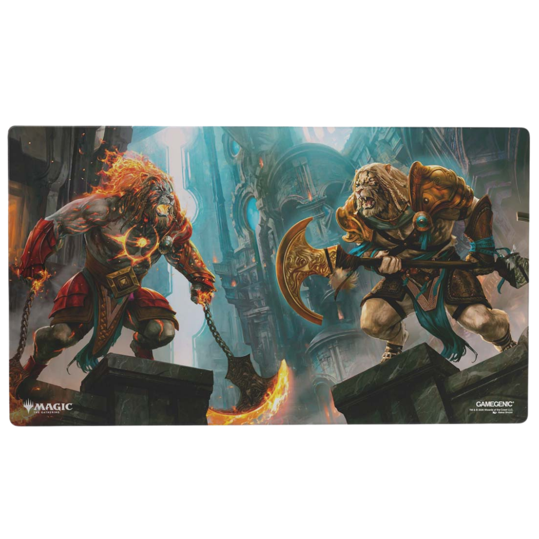 Gamegenic MTG Reality Fracture Ajani Path of Vengeance and Counter Attack Leader shiny playmat