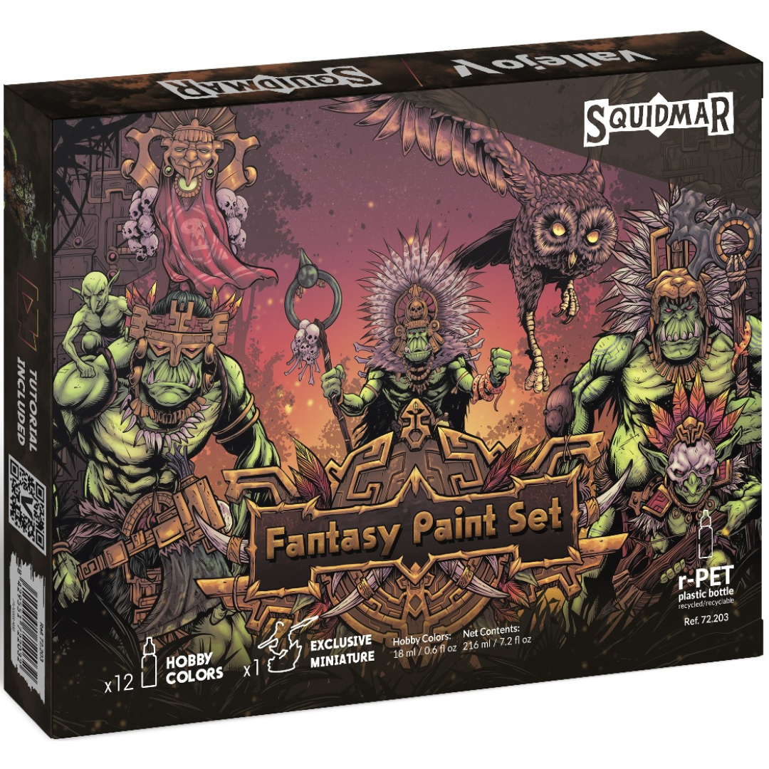 Vallejo - Squidmar Miniatures - Fantasy Paint Set (PRE-ORDER FOR 2024/11/15)