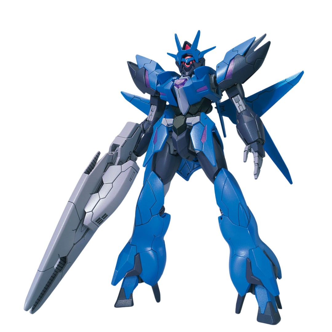 Bandai HG Alus Earthree Gundam model kit from Gundam Build Divers, featuring sleek design, advanced articulation, and detailed weaponry.