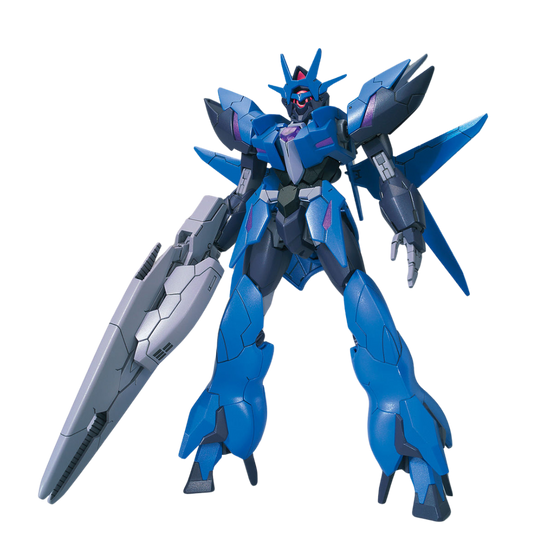 Bandai HG Alus Earthree Gundam model kit from Gundam Build Divers, featuring sleek design, advanced articulation, and detailed weaponry.