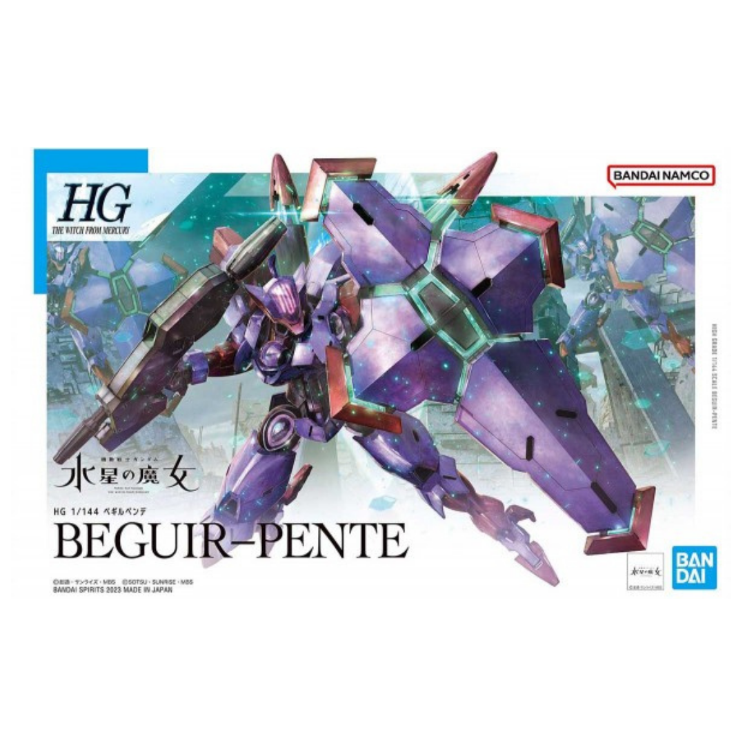 Bandai HG 1/144 Beguir-Pente Gunpla model kit from Mobile Suit Gundam The Witch from Mercury with shield and weapon