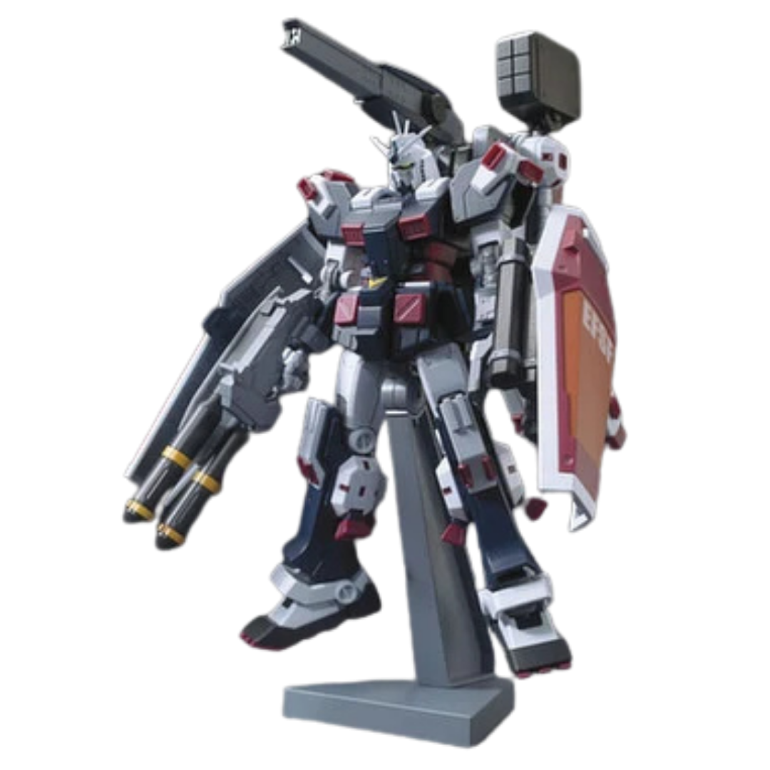 Bandai HG Full Armor Gundam Thunderbolt Ver. 1/144 Gunpla model kit with four shields and heavy weaponry