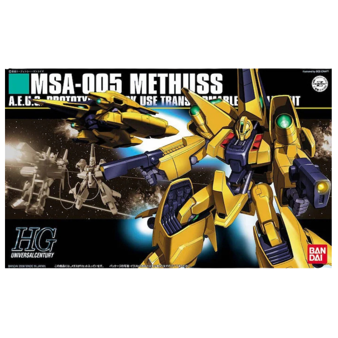 Bandai HGUC 1/144 MSA-005 Methuss Gunpla model kit from Mobile Suit Zeta Gundam with transformable design