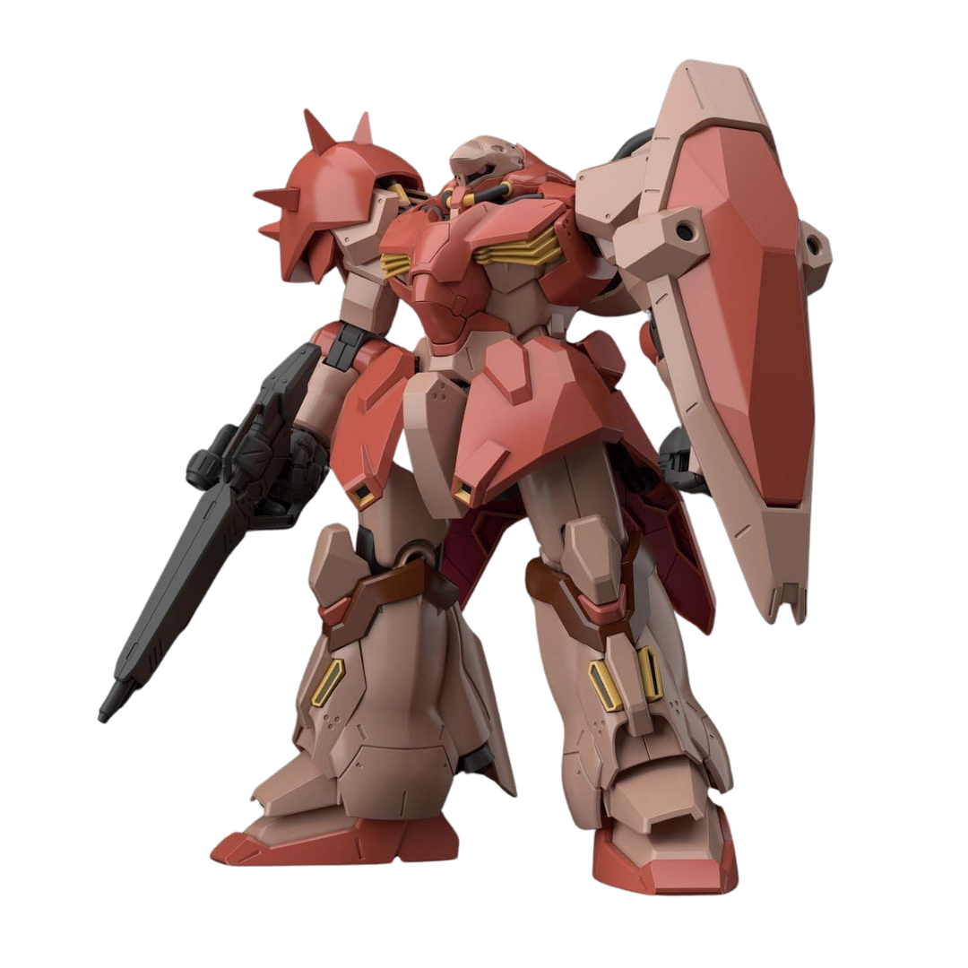 Bandai HG Messer Type F01 model kit from Mobile Suit Gundam Hathaway, featuring detailed parts, vibrant colors, and dynamic poseability.