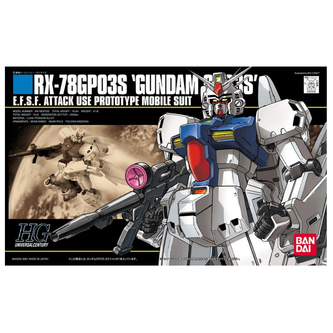 Bandai HGUC 1/144 RX-78GP03S Gundam Stamen Gunpla model kit from Mobile Suit Gundam 0083 Stardust Memory