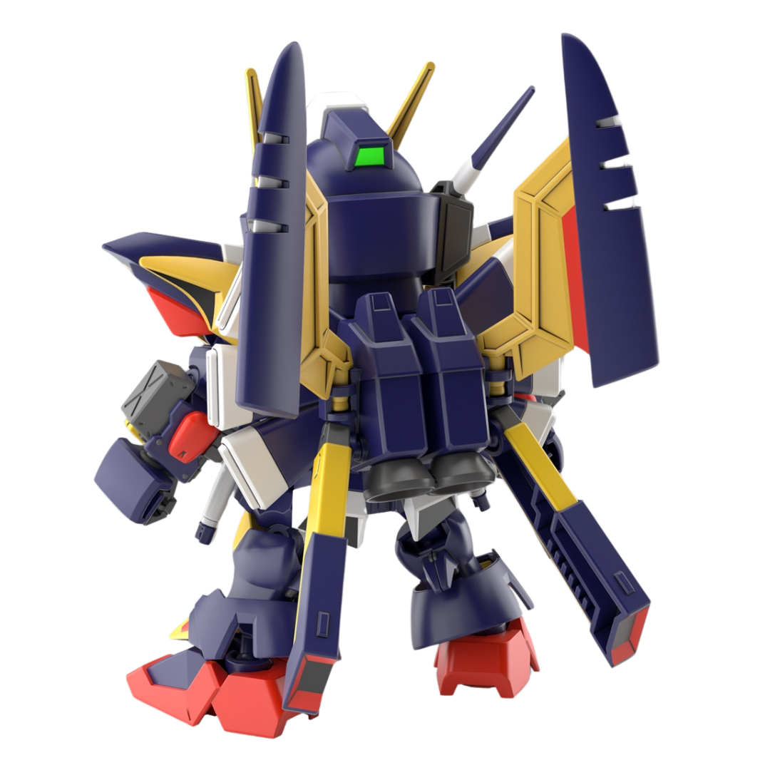 Bandai SD Cross Silhouette Tornado Gundam model kit with customizable frames, dynamic articulation, and signature weapons for action-packed display poses.