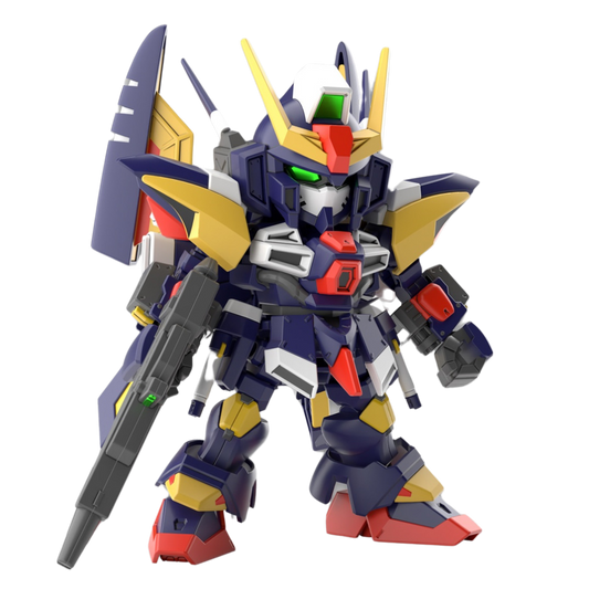 Bandai SD Cross Silhouette Tornado Gundam model kit with customizable frames, dynamic articulation, and signature weapons for action-packed display poses.
