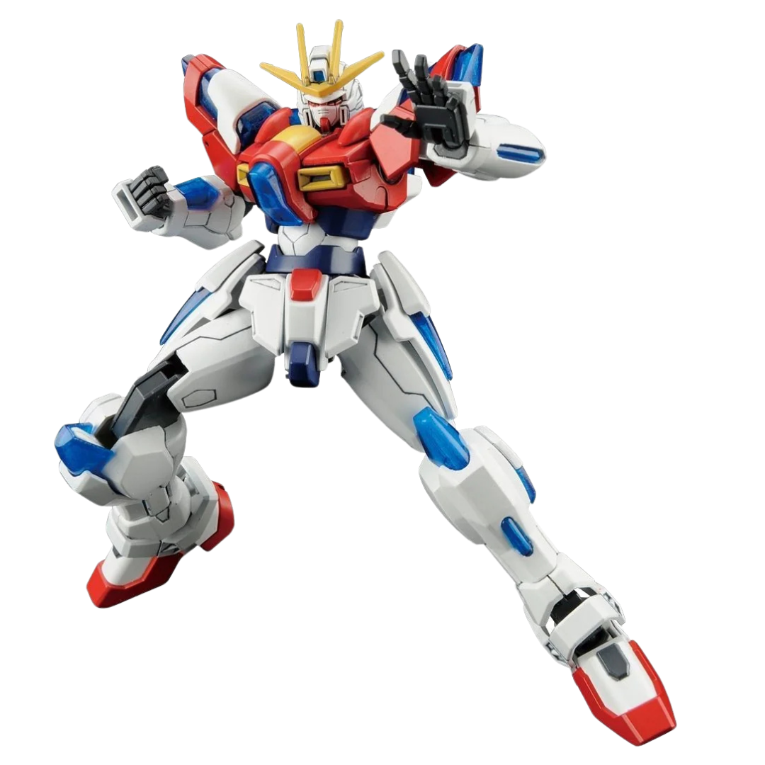 Bandai HG Try Burning Gundam 1/144 Gunpla model kit from Gundam Build Fighters Try with articulated limbs and effect parts