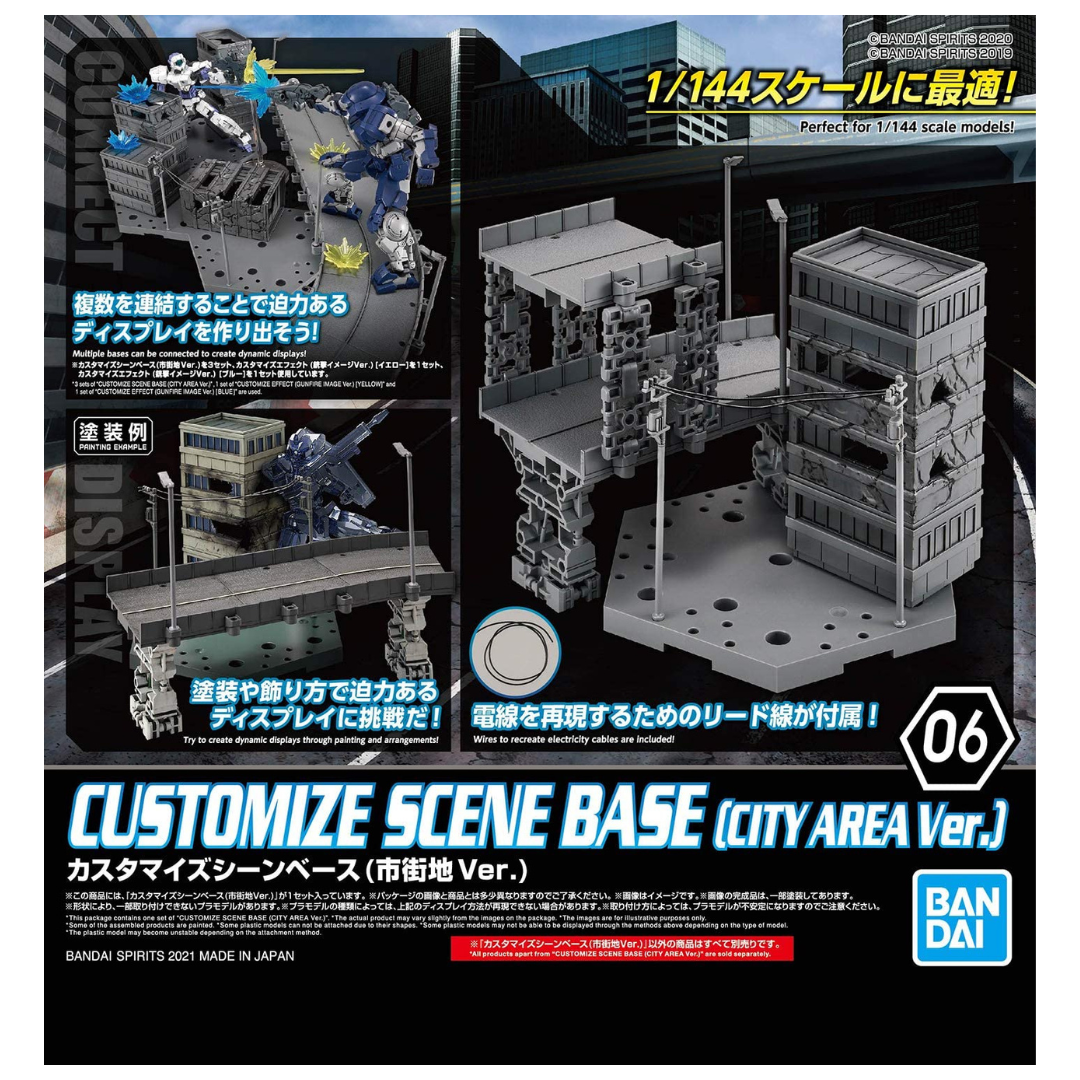 30 Minute Missions Customize Scene Base #06 (City Area Ver.) image showcasing detailed urban terrain, including roads, buildings, and rubble for immersive city battle scenes.