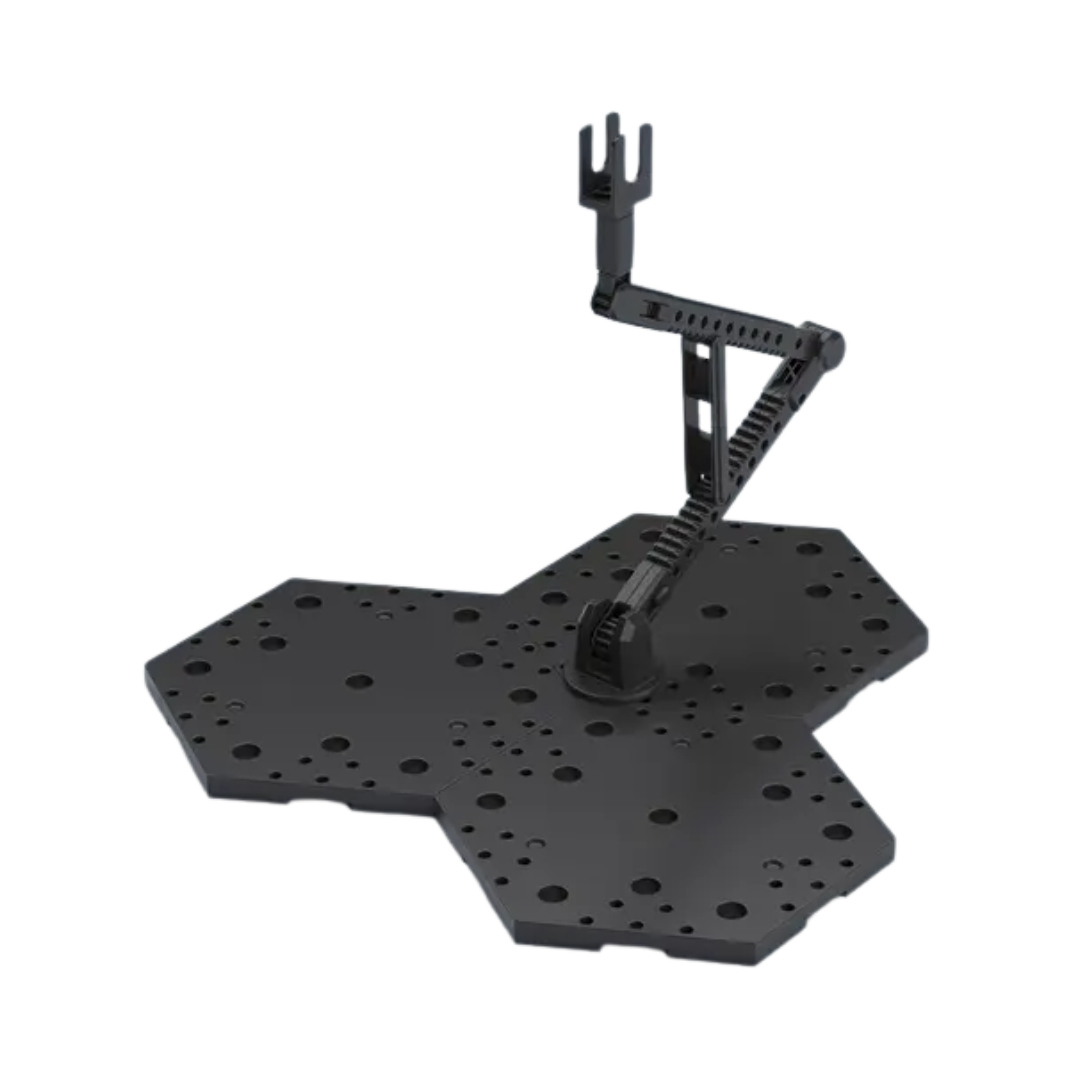 Bandai Hobby Action Base 4 (1/100) Black, a display stand designed for dynamic posing and stability of Gundam model kits, perfect for showcasing Gunpla builds.