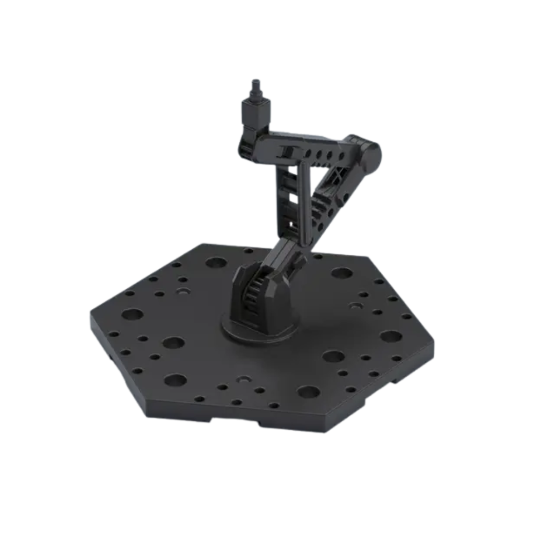 Bandai Hobby Action Base 5 (1/144) Black, an adjustable display stand for Gundam models, ideal for aerial and dynamic action poses.