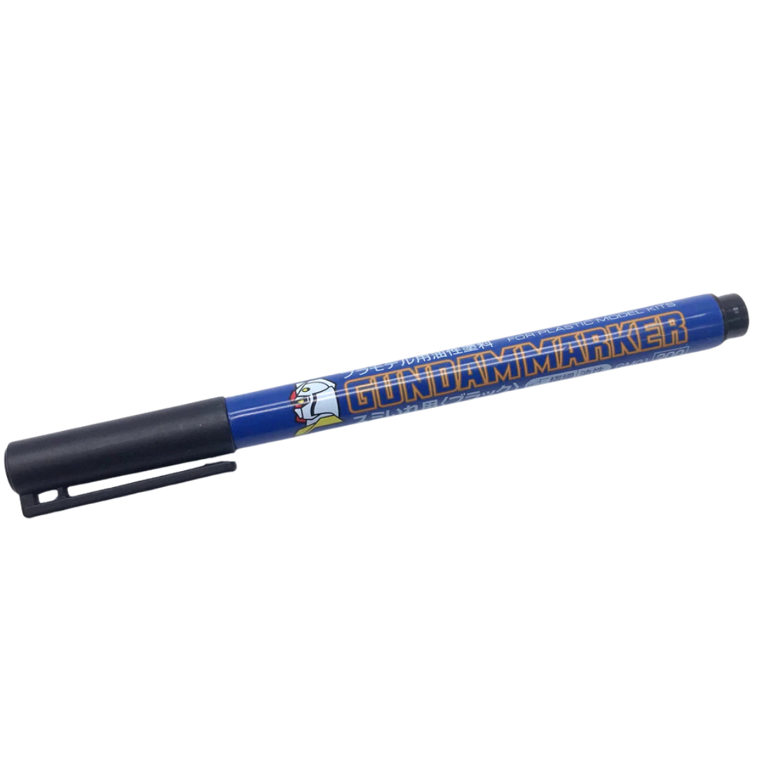 Gundam Fine Tip Marker Black by GSI Creos for Gunpla panel lining and detailing