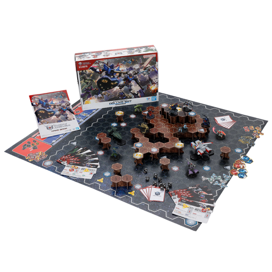 Bandai Gundam Assemble Deluxe Set 01 mini mobile suit figures with display base
