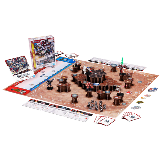 Bandai Gundam Assemble Starter Set 01 with miniatures cards game map terrain and tabletop accessories