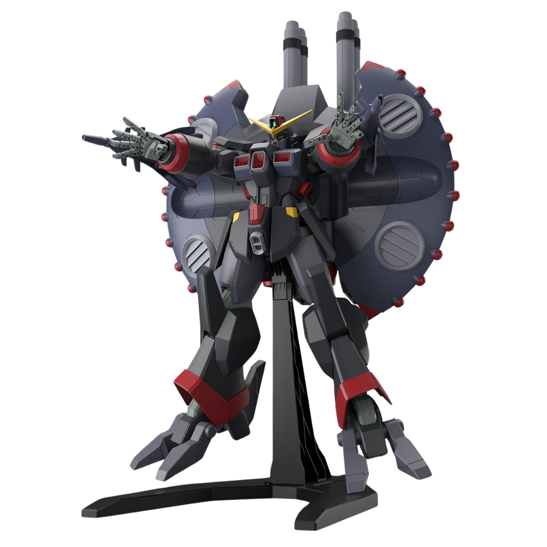 HG Destroy Gundam Gundam SEED Destiny 1/144 scale model kit, fully articulated with Energy Shell Guns and signature armed shoulders for dynamic posing.