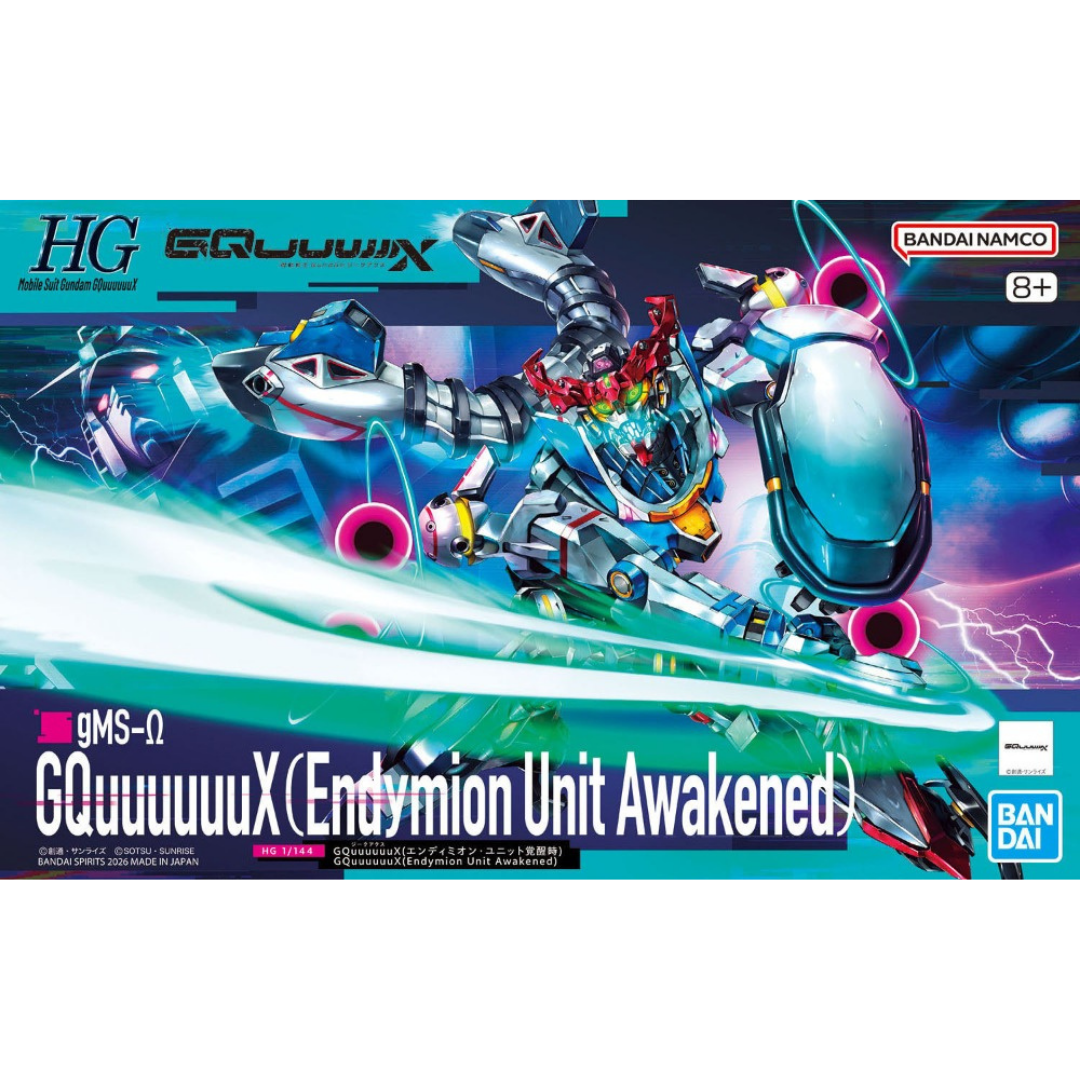 Bandai HG GQuuuuuuX Endymion Unit Awakened 1/144 scale Gunpla model kit box art