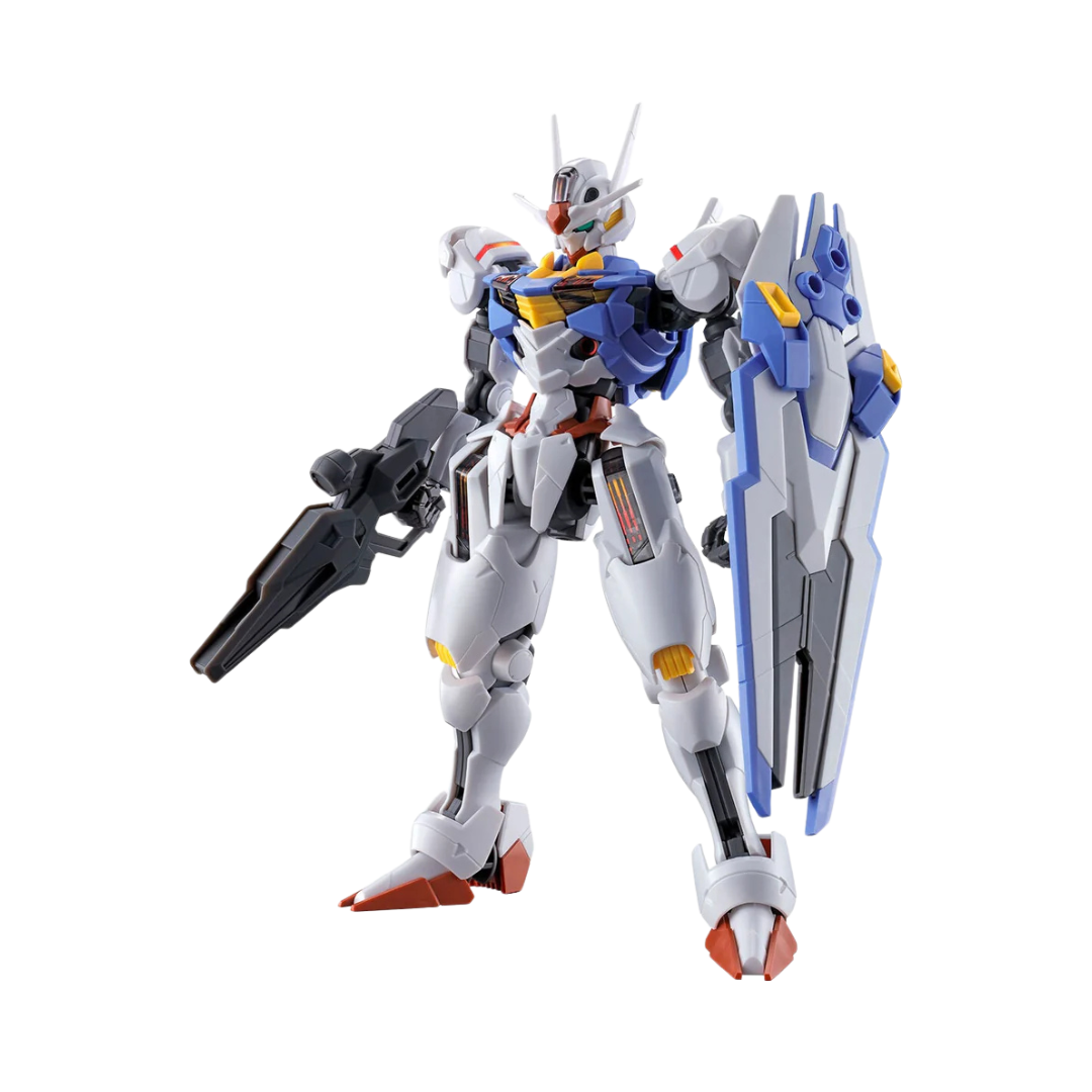 Bandai HG Gundam Aerial model kit from Mobile Suit Gundam The Witch from Mercury, highly detailed with articulation, weapons, and dynamic poseability.