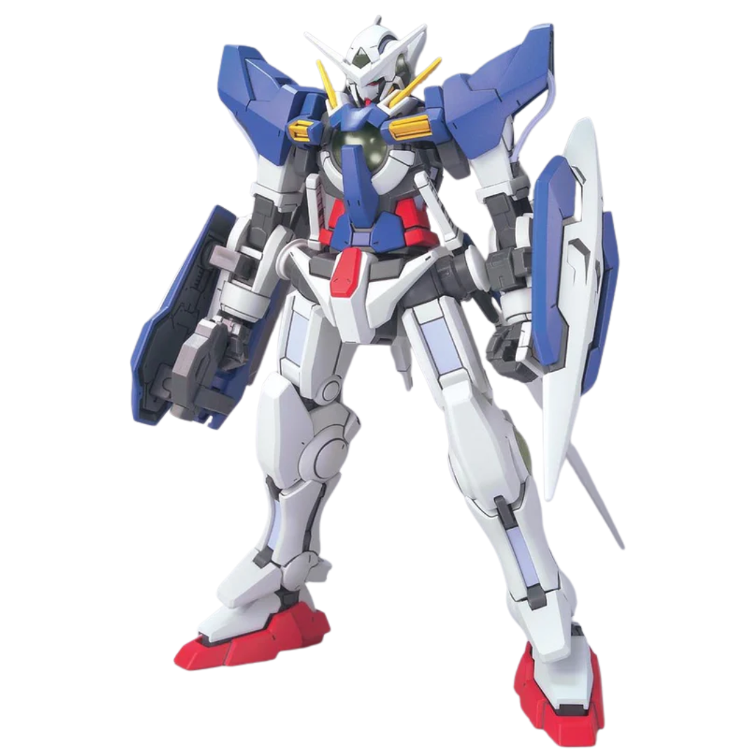 Bandai HG 1/144 Gundam Exia model kit from Gundam 00 with GN Sword and full close-combat weapon set