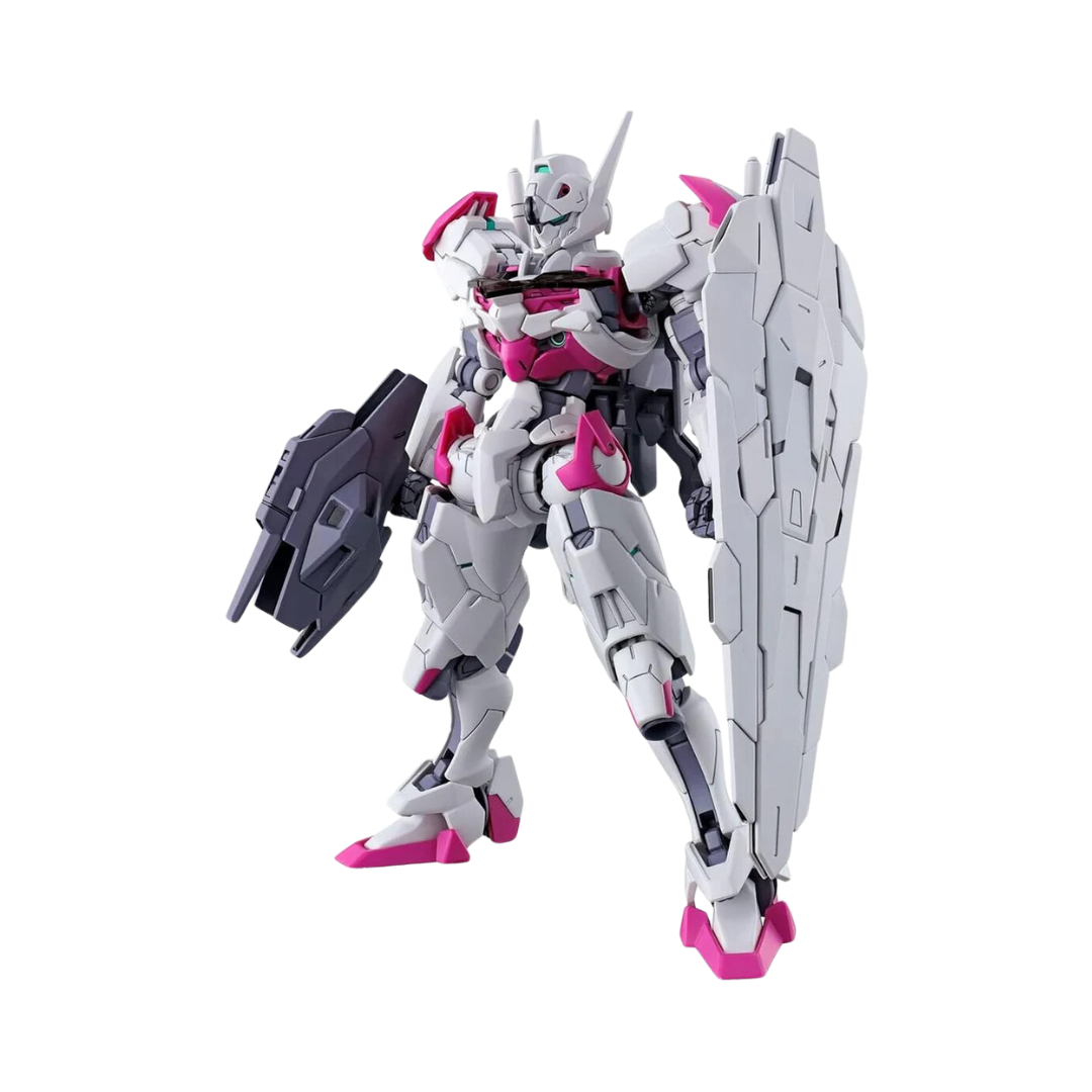 HG Gundam Lfrith model kit from The Witch from Mercury, high-grade Bandai Gundam plastic model, articulated Gunpla figure for collectors and fans.