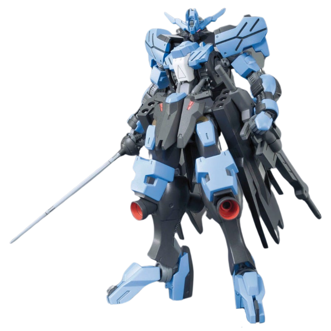 Bandai HG Gundam Vidar model kit from Iron-Blooded Orphans with masked face, sleek armor, and high-speed mobility Gunpla