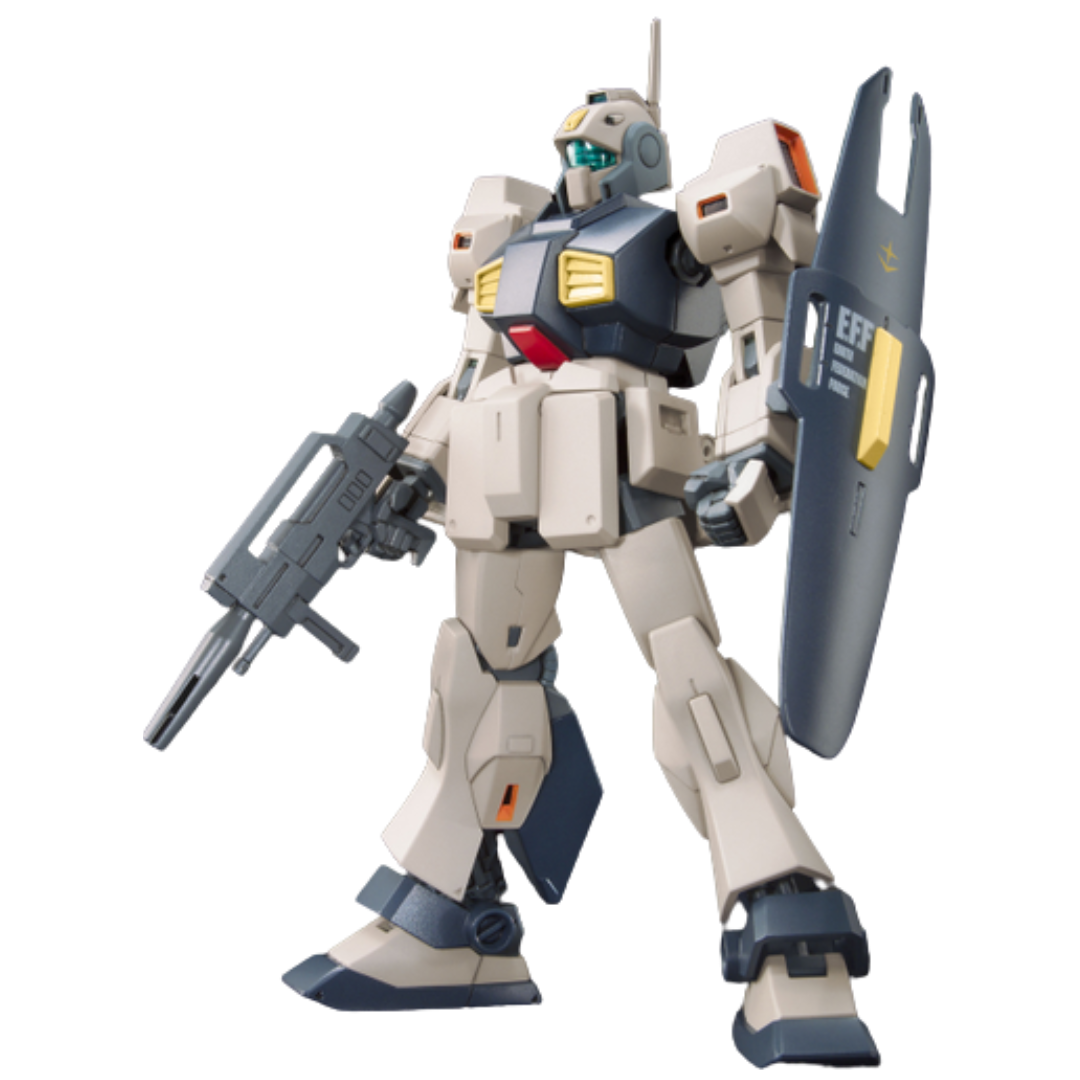 Bandai HG MSA-003 Nemo Unicorn Desert Color Ver. model kit assembled with rifle and shield
