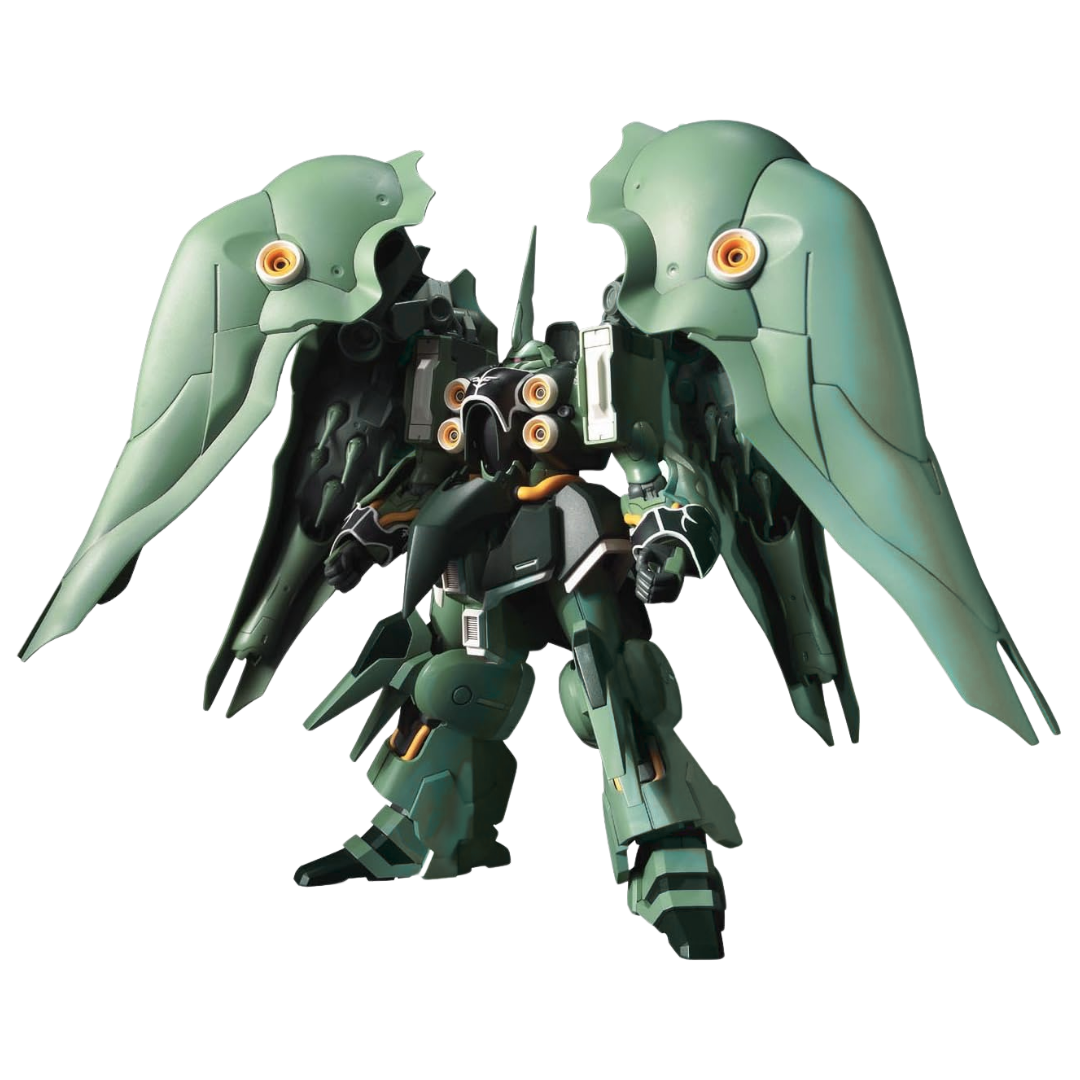 Bandai HG NZ-666 Kshatriya Gundam UC model kit with quad binders, Neo Zeon mobile suit design, high detail Gunpla from Gundam Unicorn series