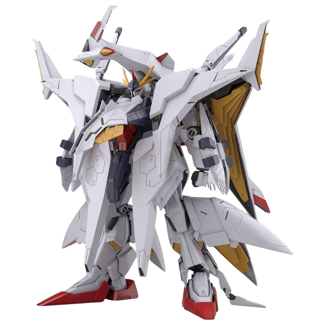 Bandai HG RX-104FF Penelope model kit from Mobile Suit Gundam Hathaway, featuring massive Flight Unit, transformation, and intricate detailing.