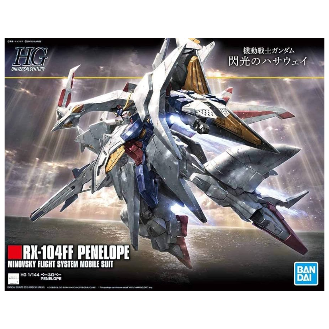 Bandai HG RX-104FF Penelope model kit from Mobile Suit Gundam Hathaway, featuring massive Flight Unit, transformation, and intricate detailing. image 2