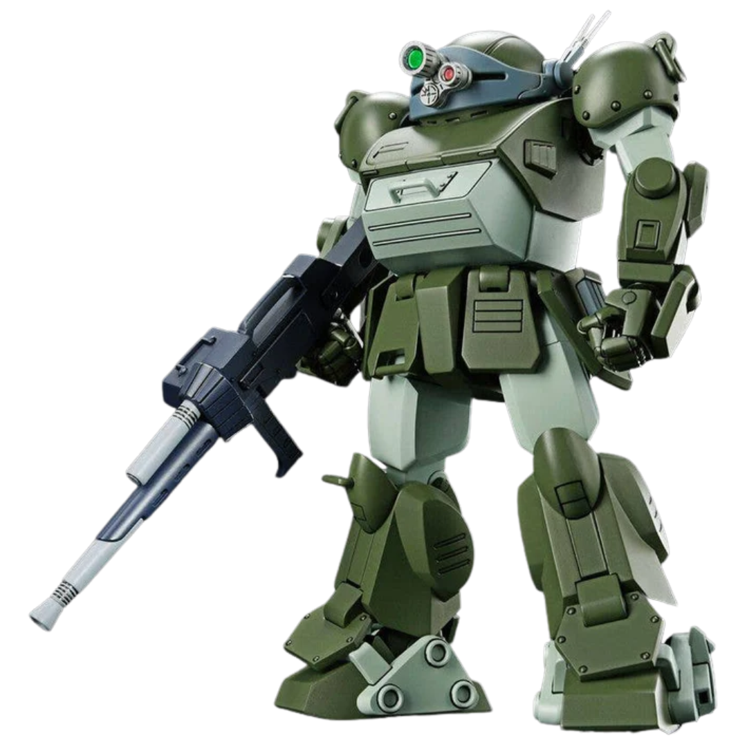 Bandai HG Scopedog ATM-09-ST model kit assembled and posed with rifle 