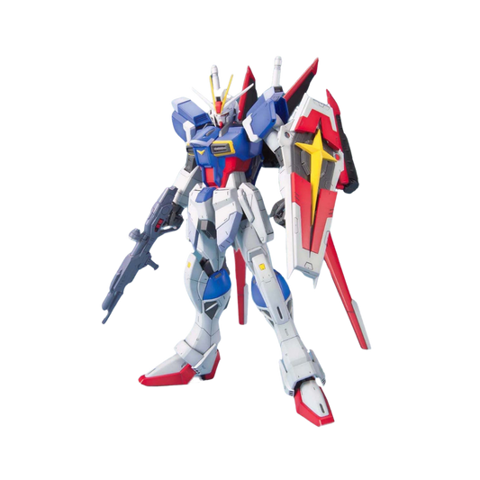 Close-up of MG Force Impulse Gundam’s head and torso, highlighting the intricate details.