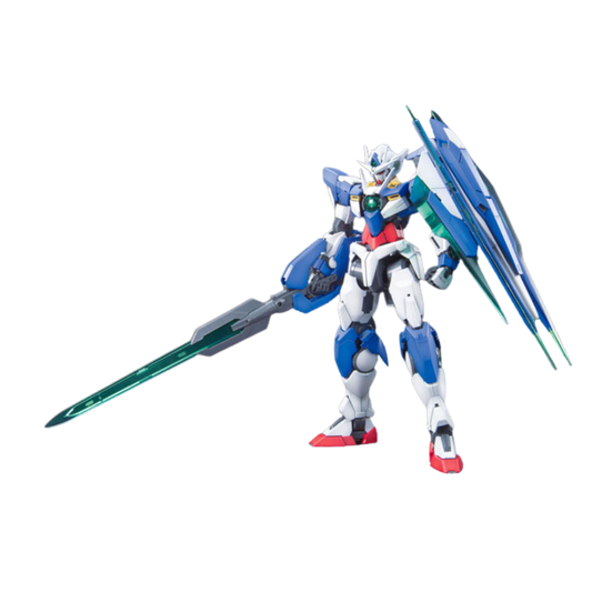 Bandai MG Gundam 00 Qan[t] Master Grade 1/100 scale model kit with GN Sword V and GN Shield
