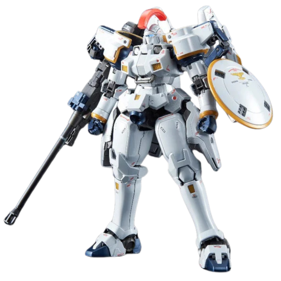 Bandai MG 1/100 Tallgeese (EW) from Gundam Wing Endless Waltz, detailed Master Grade model kit with articulated joints and removable armor panels.