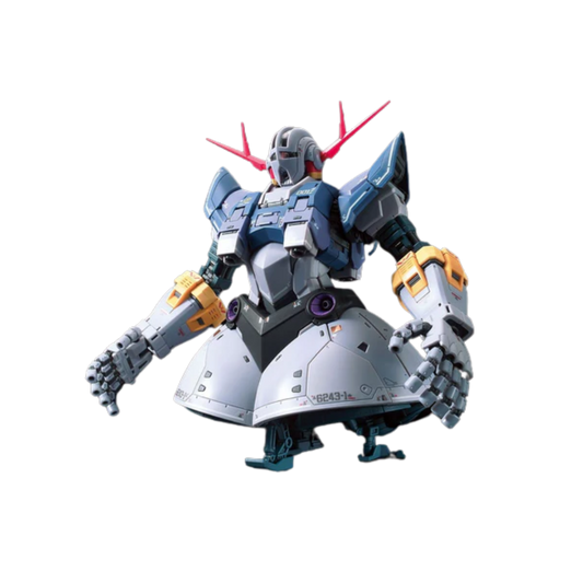 RG MSN-02 Zeong model kit showcasing its towering design with large, powerful beam cannons.