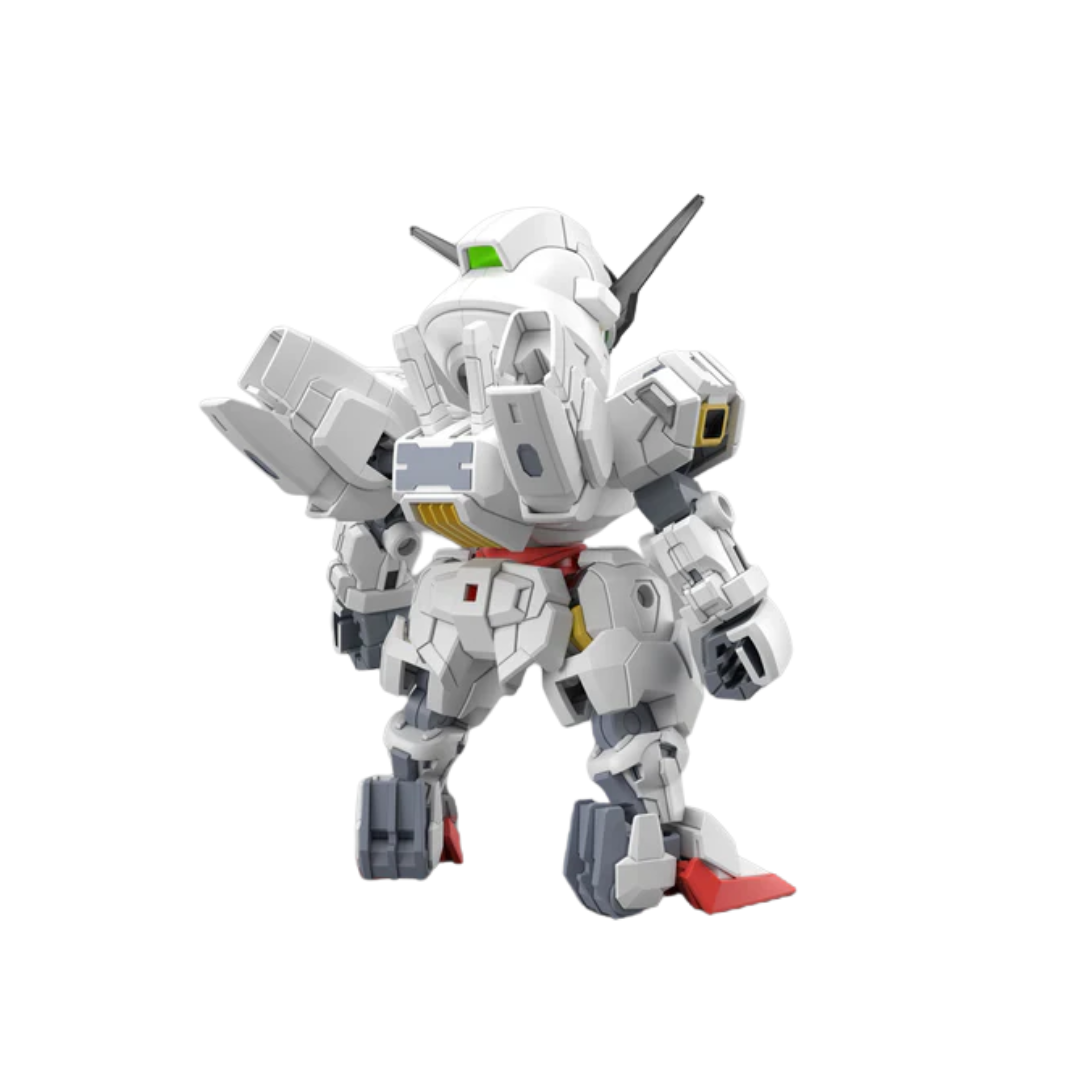SD Cross Silhouette Gundam Calibarn model kit with customizable frame options and vibrant detailing from Gundam: The Witch from Mercury.