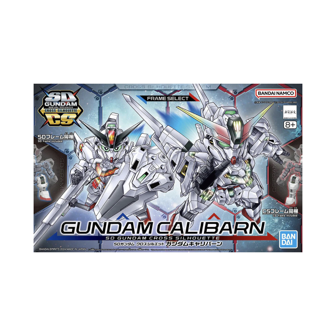 Bandai SD Cross Silhouette Gundam Calibarn with dynamic articulation and transformation between SD and Cross Silhouette modes.