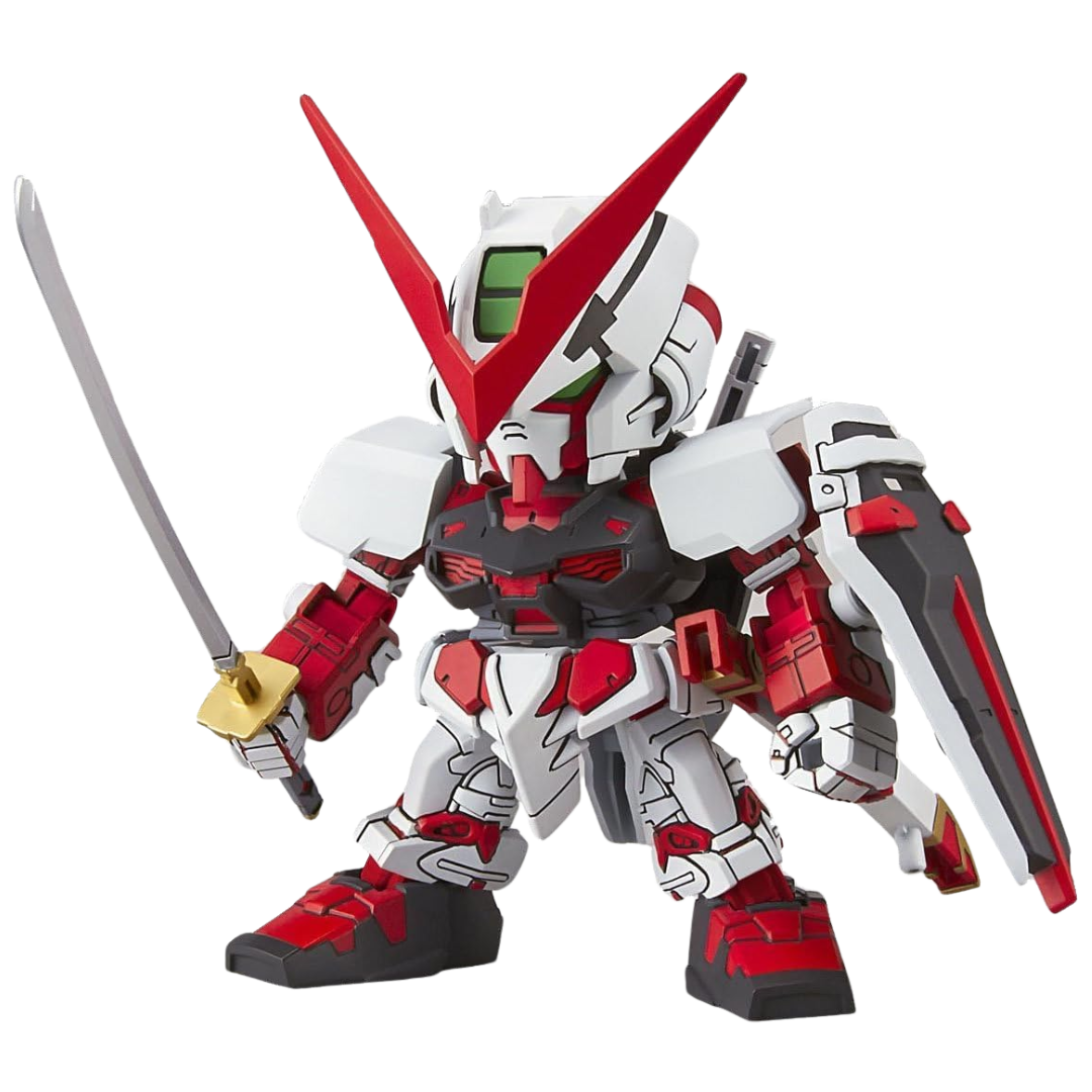 Bandai SD EX-Standard Gundam Astray Red Frame model kit assembled with katana and shield