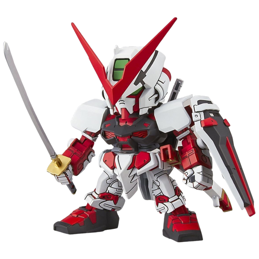 Bandai SD EX-Standard Gundam Astray Red Frame model kit assembled with katana and shield