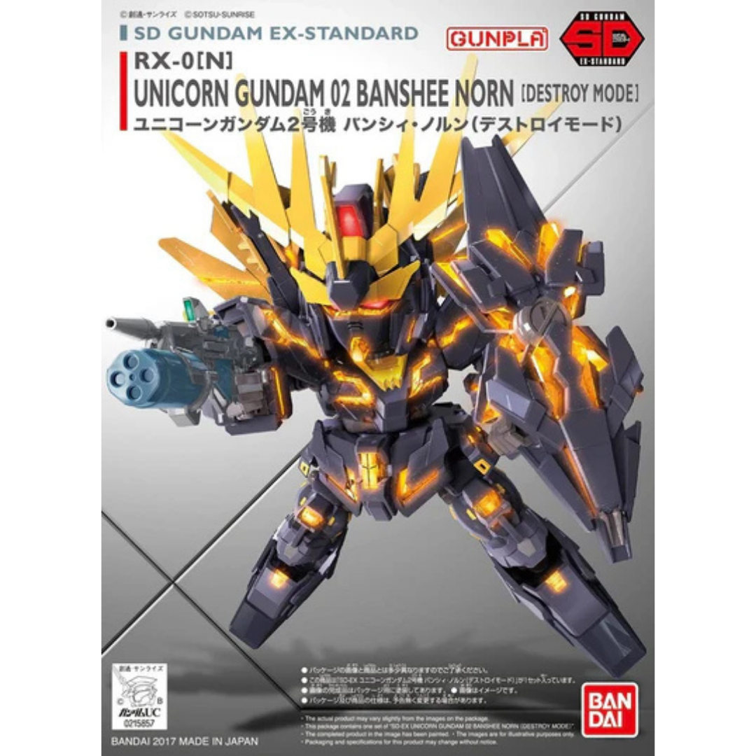 Bandai SD EX-Standard Banshee Norn Destroy Mode Gundam Unicorn model kit with Beam Magnum