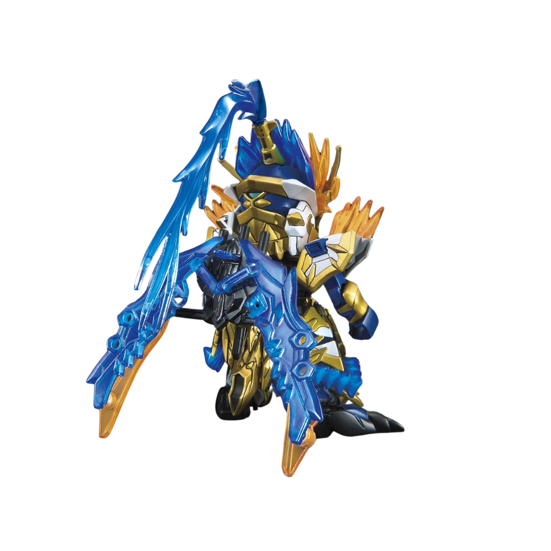 Bandai SD Sun Ce Gundam Astray model kit from SD Sangoku Soketsuden, featuring dynamic articulation, intricate details, and vibrant armor design.