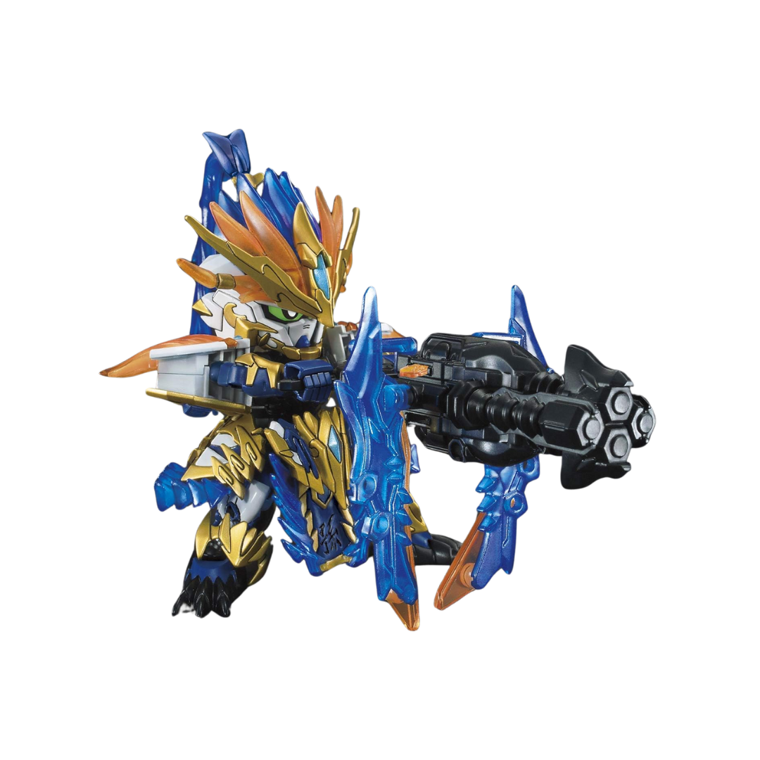 Bandai SD Sun Ce Gundam Astray model kit from SD Sangoku Soketsuden, featuring dynamic articulation, intricate details, and vibrant armor design.