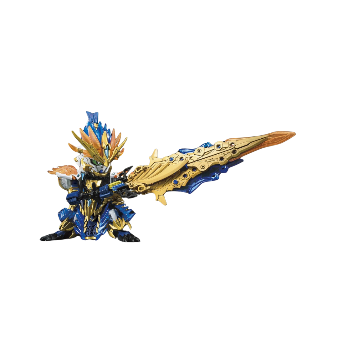 Bandai SD Sun Ce Gundam Astray model kit from SD Sangoku Soketsuden, featuring dynamic articulation, intricate details, and vibrant armor design.