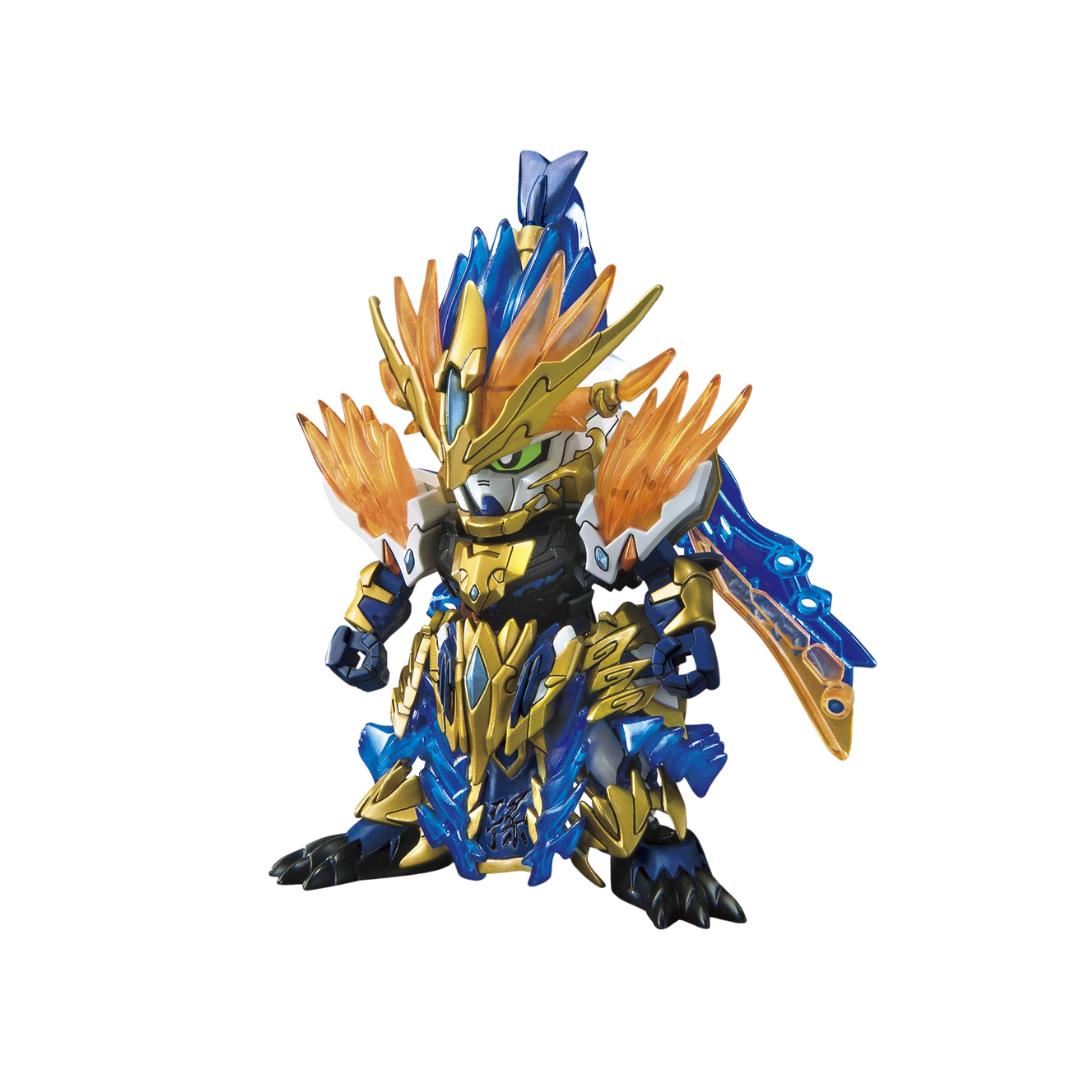 Bandai SD Sun Ce Gundam Astray model kit from SD Sangoku Soketsuden, featuring dynamic articulation, intricate details, and vibrant armor design.