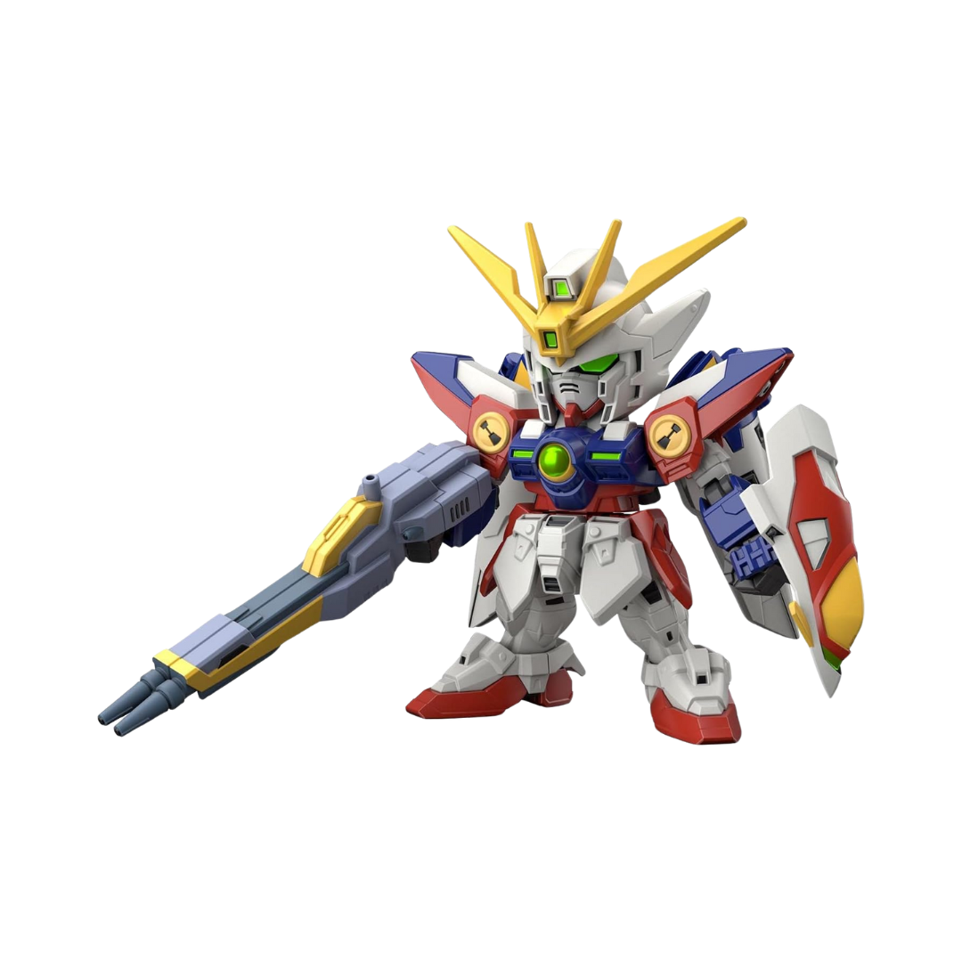 SD Wing Gundam Zero model kit from Gundam Wing, featuring articulated joints, Twin Buster Rifle, and transformable Neo-Bird Mode.